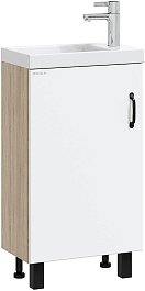 Onika Мебель для ванной Тимбер 45 L белая матовая/дуб сонома – фотография-7