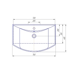 Какса-а Умывальник Стиль 75 – фотография-2
