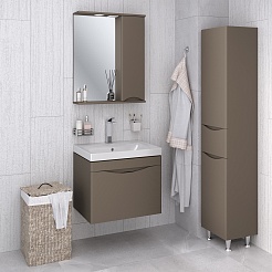 Runo Зеркальный шкаф Афина 60 R бежевый – фотография-4