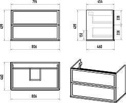 Brevita Тумба под раковину Verde 90 подвесная зеленая – фотография-7