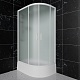 Frank Душевая кабина F412/2 L M white без крыши профиль белый стекло матовое – фотография-4