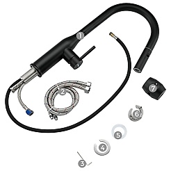 Gappo Смеситель для кухни G4398-46 черный – фотография-2