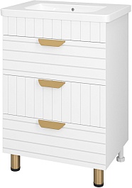 Brevita Тумба с раковиной Gloster 60 белая – фотография-3