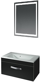 Какса-а Мебель для ванной Хилтон 80 черная – фотография-1