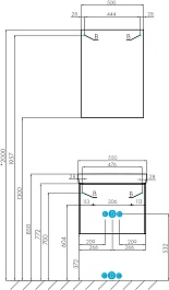 Акватон Тумба с раковиной Асти 55 подвесная белая – фотография-13