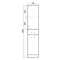 Mixline Пенал для ванной Вилена 35 – фотография-2