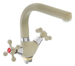 Frap Смеситель для кухни H5408 F5408-10 бежевый – фотография-1