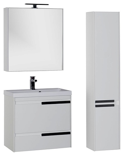 Aquanet Тумба с раковиной "Тиволи 70" белая – фотография-2