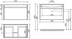 Sancos Мебель для ванной Smart 80 белый глянец – фотография-8