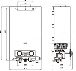 Royal Thermo Газовый проточный водонагреватель Inflame GWH 14 – фотография-2