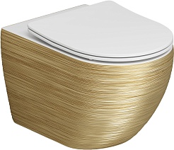 Grossman Унитаз подвесной Color GR-4411GWS золото – фотография-1