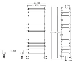 Margaroli Полотенцесушитель Sole 464-11 с полкой – фотография-2