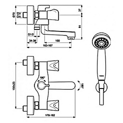 Vidima Смеситель Neo BA334AA для ванны – фотография-2