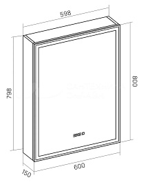 Equil Зеркальный шкаф Corner 60 R белый – фотография-5