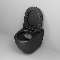 Grossman Унитаз подвесной Color GR-4411BMS черный матовый – фотография-6