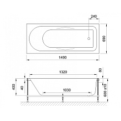 BellSan Акриловая ванна Тора 150x70 – фотография-2