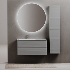 Sancos Тумба с раковиной Folk 100 L ergraut soft раковина Grace 101 L CN7014 – фотография-8