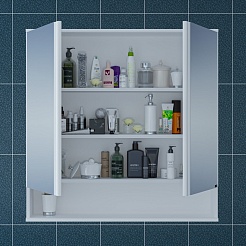 СанТа Зеркальный шкаф Вегас 90 белый – фотография-4