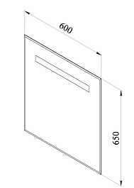 De Aqua Зеркало Экстра 60, фацет, подсветка – фотография-2