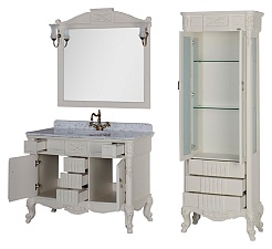 Demax Пенал для ванной "Луизиана" blanco antic – фотография-8