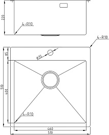 Milacio Мойка кухонная Denia 51 Steel вороненая сталь – фотография-6