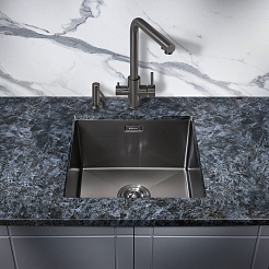 Milacio Мойка кухонная Denia 44 Steel вороненая сталь – фотография-6