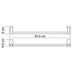 WasserKRAFT Штанга для полотенец "Exter K-5230" – фотография-3