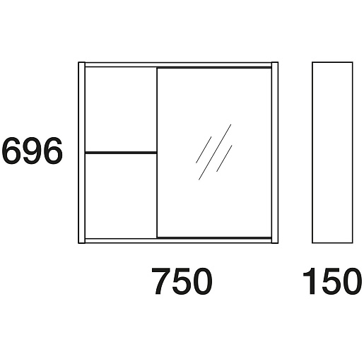  Мебель для ванной комнаты Уника 80 – картинка-7