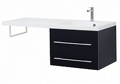 Aquanet Тумба с раковиной Верона 120 R подвесная черная – фотография-5