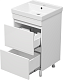 Misty Тумба под раковину Енисей 50 2 ящика белая – фотография-9