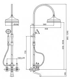 Cezares Душевая система FIRST-CVD-02-Bi со смесителем – фотография-3