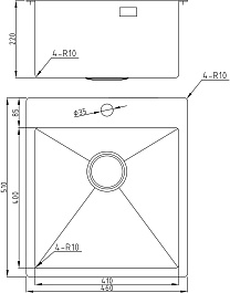 Milacio Мойка кухонная Denia 46 Steel золото брашированное – фотография-6