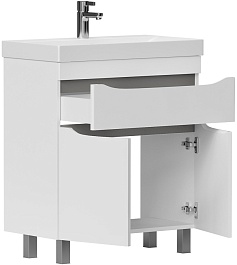 Volna Мебель для ванной Lake 60.2D.1Y L белая – фотография-4