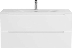 BelBagno Тумба с раковиной Etna 100 подвесная Bianco Lucido с раковиной BB-8099-100 – фотография-2