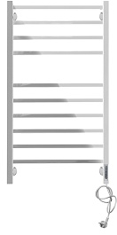 Domoterm Полотенцесушитель электрический Квадро DMT П10 500x1000 EK R хром – фотография-1