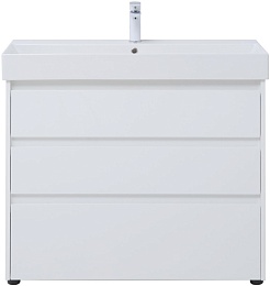 Aquanet Мебель для ванной Nova Lite 100 белая глянцевая – фотография-4