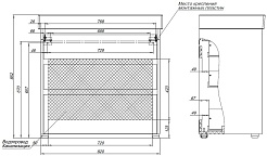 Aquanet Тумба под раковину Nova Lite 85 дуб рошелье – фотография-10