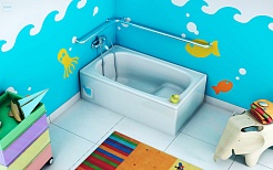 BLB Стальная ванна Europa mini 105х70 с сиденьем – фотография-3