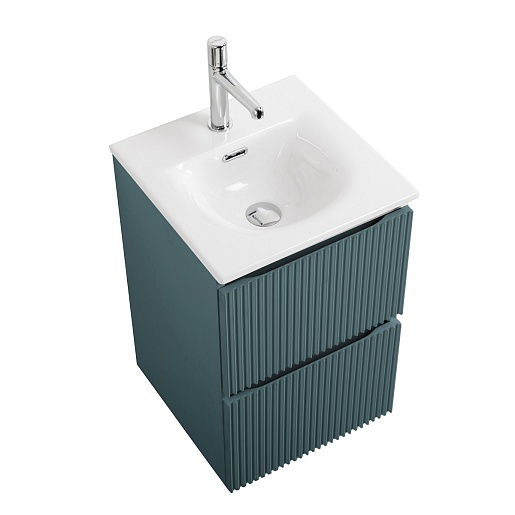 BelBagno Тумба под раковину Uno mini 40 подвесная Голубой матовый – фотография-2