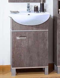 Бриклаер Мебель для ванной Карибы 50 дуб антик/сатин – фотография-9