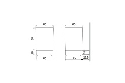 Excellent Стакан подвесной RIKO DOEX.1604CR хром – фотография-2