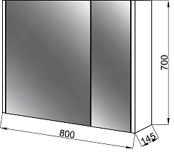 Ceruttispa Зеркало-шкаф Пьемонт 80 – фотография-2