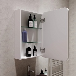 Mixline Зеркальный шкаф Премьер Фиджи 50 R белый – фотография-8