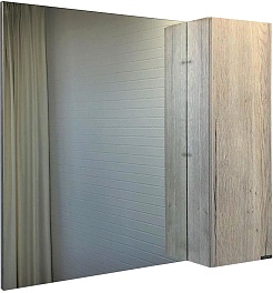 Comforty Зеркальный шкаф Порто 90 дуб дымчатый – фотография-1