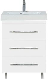 Misty Тумба с раковиной Эмилия 60 напольная белая – фотография-1