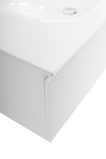 BelBagno Тумба с раковиной Uno 100 с 1 ящиком подвесная Bianco Opaco с раковиной BB-8099-100 – картинка-5