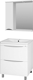 Misty Мебель для ванной Атлантик 70 L 2 ящика белая – фотография-1