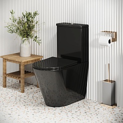 Grossman Унитаз компакт Color GR-4480BS черный – фотография-7