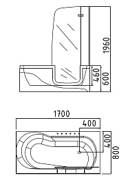 Gemy Акриловая ванна G9246 B R – фотография-3