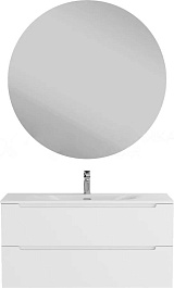 BelBagno Тумба с раковиной Etna 100 подвесная Bianco Lucido с раковиной BB-8099-100 – фотография-3